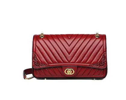 red SUWERER/женские сумки из натуральной кожи; коллекция года; тисненая модная роскошная женская сумка; дизайнерские сумки; женская кожаная сумка на плечо - Цвет: red