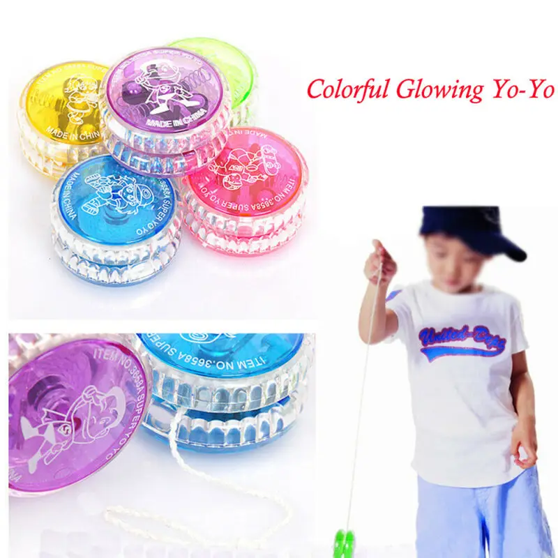 

New LED Flashing Yoyo Classic Kids Toys Professional Magic Yoyo Spin Aluminum Alloy Metal Yoyo Bearing with Spinning String