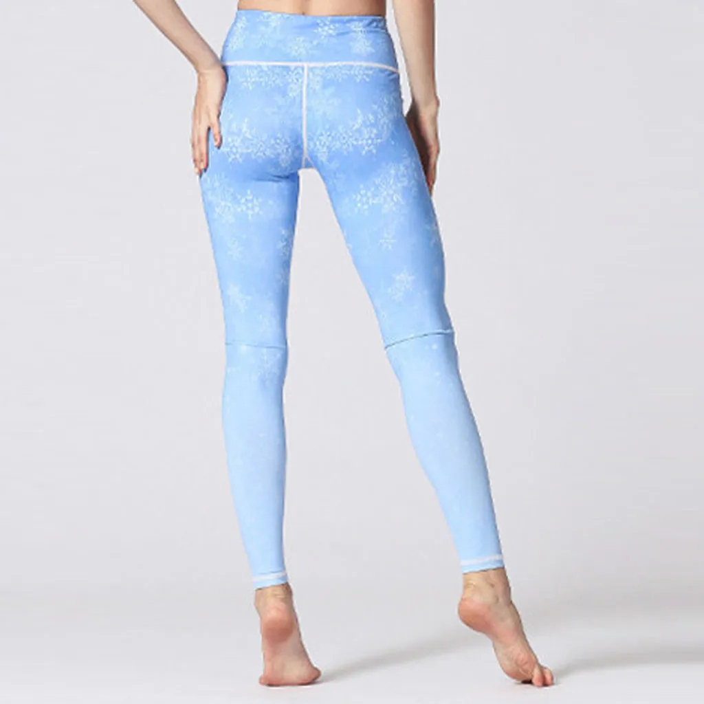Yoga Pants Ladies'printed High-waist Hip Stretch Underpants Running Fitness Yoga Pants Gym Shark Legging Mallas Deporte Mujer#15