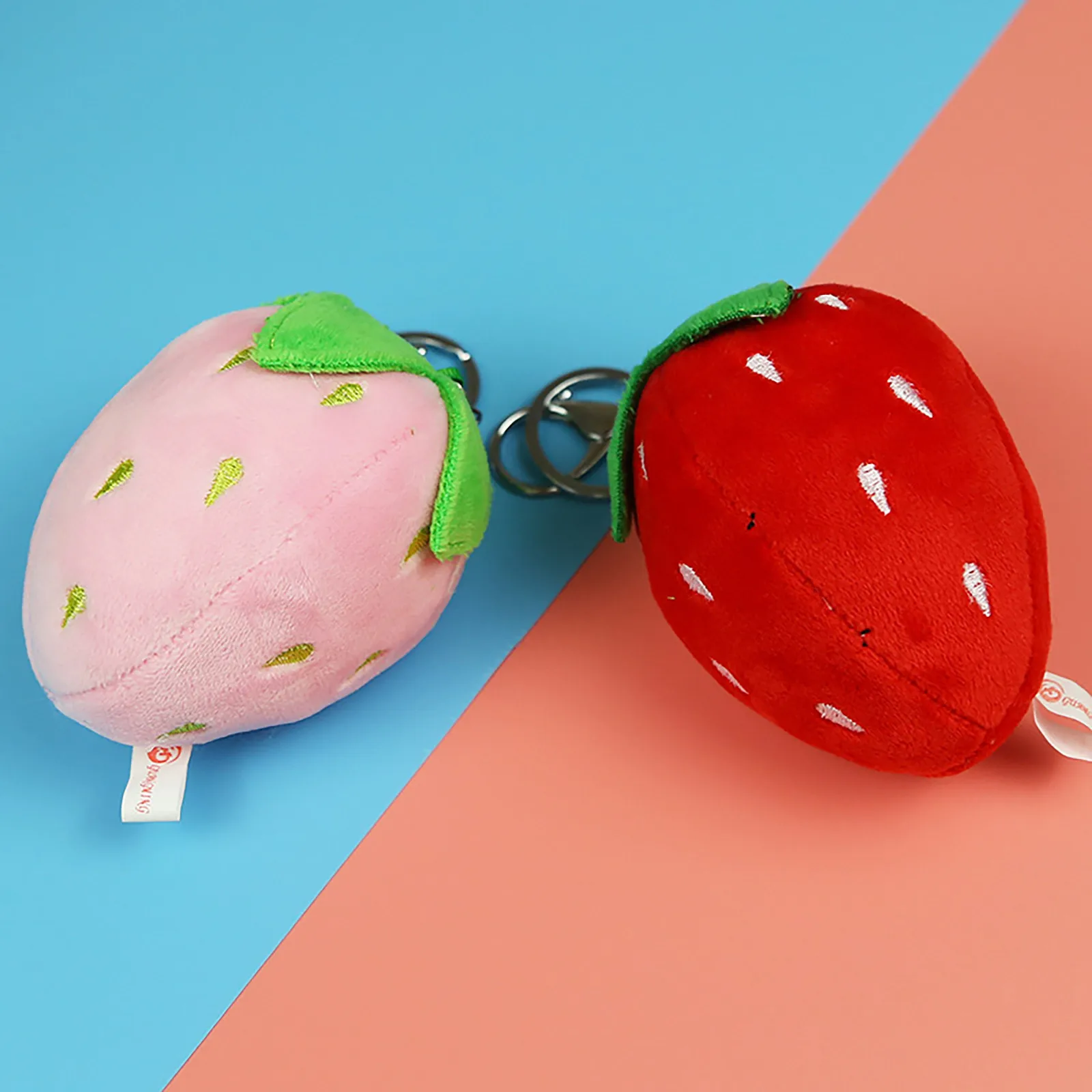 Cute Strawberry Fruit Pendant Plush Toy Key Chain Hanging School Bag Women Fashion Christmas Small Gift | Игрушки и хобби