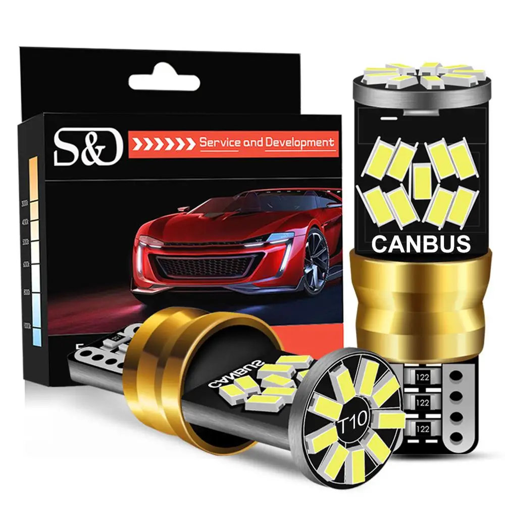 Parking-Lamp Led-Light-Bulbs 27SMD Trunk-Side Car-Interior-Reading No-Error T10 Led Canbus W5w