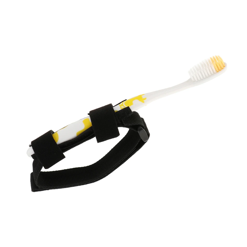 Hand Strap Cuff Toothbrush for Hand Tremors Arthritis Elderly Daily Living, Adaptive Utensil for Children