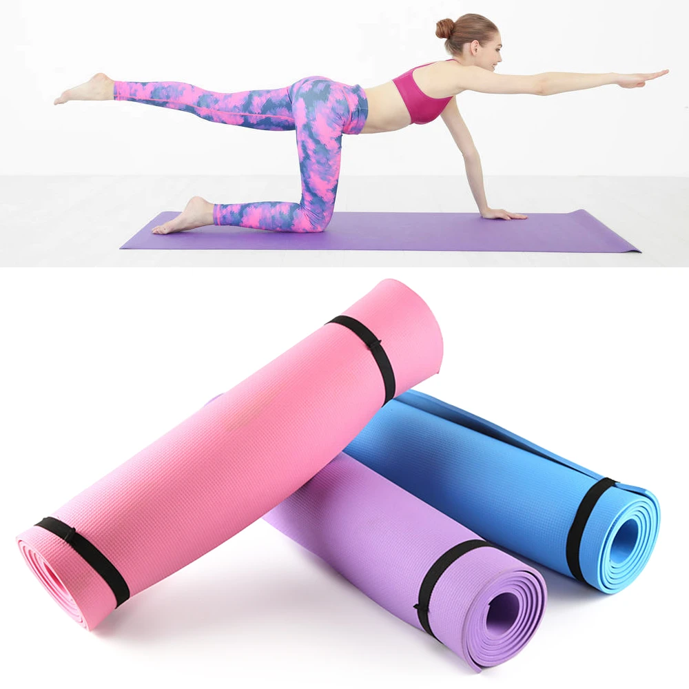 Esterilla de de espuma EVA de 3 6mm de grosor, esterilla antideslizante para de Yoga, Pilates, plegable de 68x24 pulgadas, de Fitness para gimnasio|Esterillas de yoga| - AliExpress