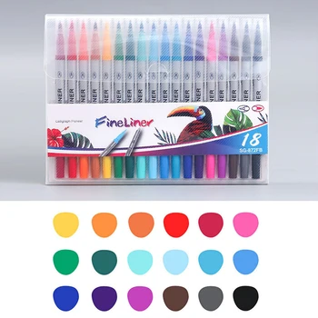 

Oily Colored Signature Animation Hook Line Double Head Writing Supplies Drawing Pencil Marker Multipurpose 16.7cm Kids Gift