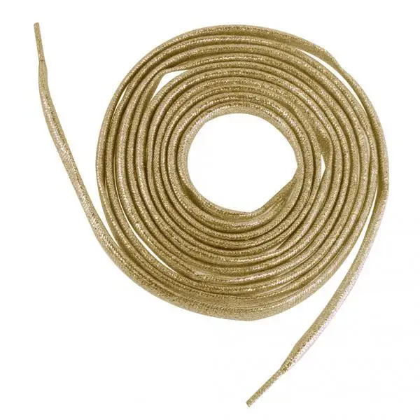 

Pair Metallic Glitter Gold Flat Shoe Lace String for Boot Trainer 160cm