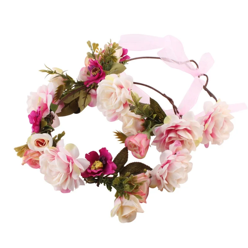 

The Seaside Resort of Bohemia Wind Hairband Wig Garland Mom & Baby Flowers Hair Barrette Parent-child Accessories