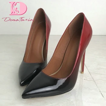

Dora Tasia 2020 New Brand Design Large Size 43 Women Pumps Pointed Toe Thin Heels Summer Dress Women Shoes