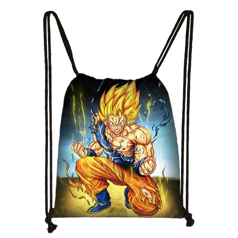 Аниме dragon ball drawstring сумка Goku Saiyan холщовый рюкзак подростковый рюкзак для мальчиков сумки для хранения - Цвет: SKD-QLZ32