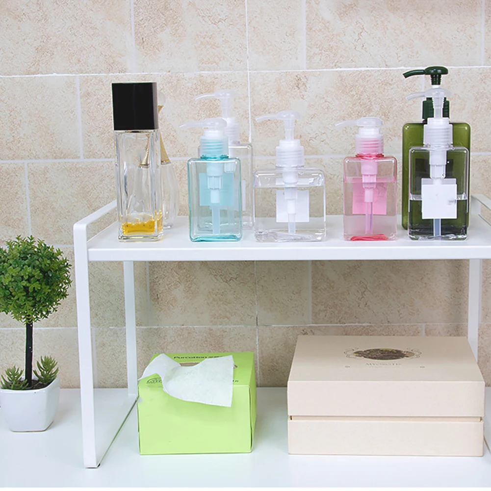1 Layer Storage Rack Desktop Organizer Cups Dishes Restaurant Kitchen Countertop Bowl Kettle Home Bar Cabinet Wrought Iron Pot