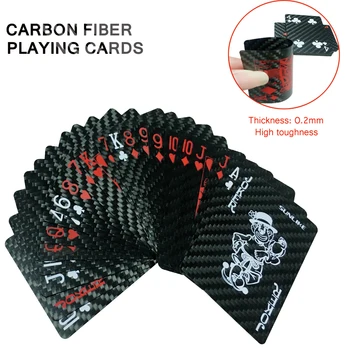 

Carbon fiber playing card thickness 0.2mm waterproof fireproof carbon fiber playing cards classic collection black poker