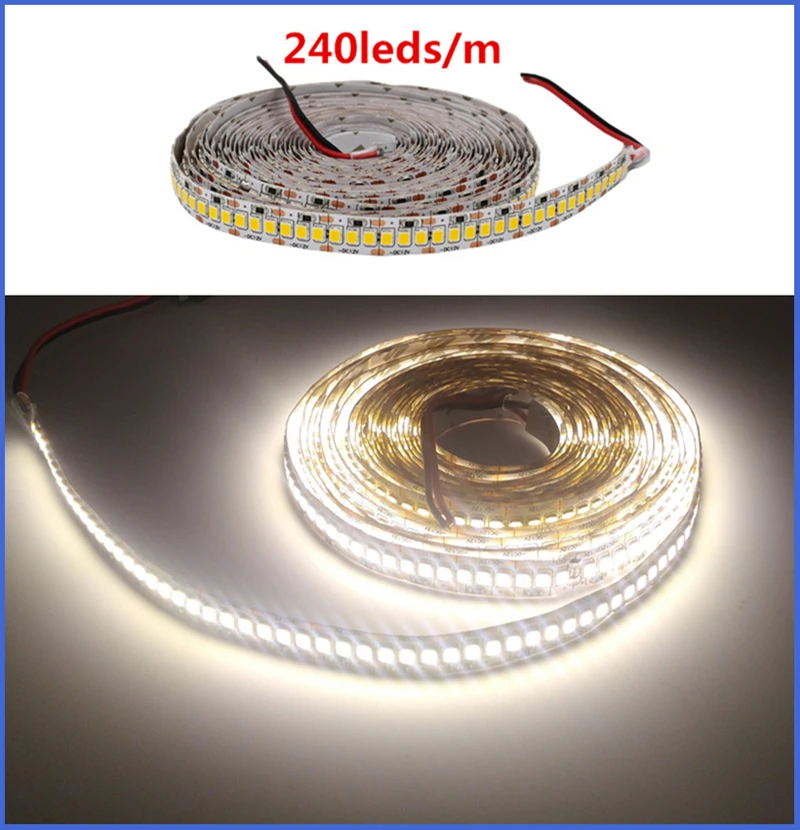 5 м 240 светодиодов/м 120 светодиодов/м Светодиодная лента неоновая лента гибкая лента 12 В постоянного тока экологичный цветной мягкий светильник
