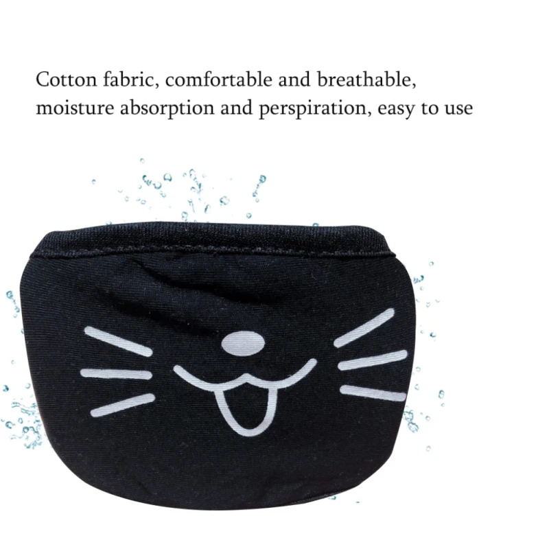 Cute Funny Party Masks Black And White Reusable Cotton Anti-dust Respiratory Protective Mouth Mask Cover For Men Women