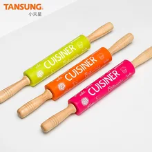 Деревянная ручка силикона качества еды Скалка