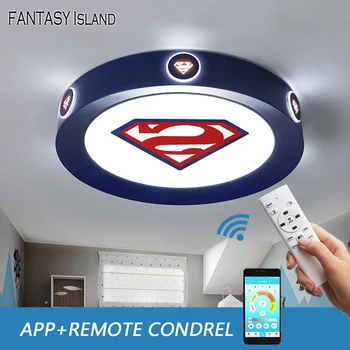 

Kids LED Ceiling Lights Captain America with remote control for bedoom study room acrylic lamp lamparas de techo abajur