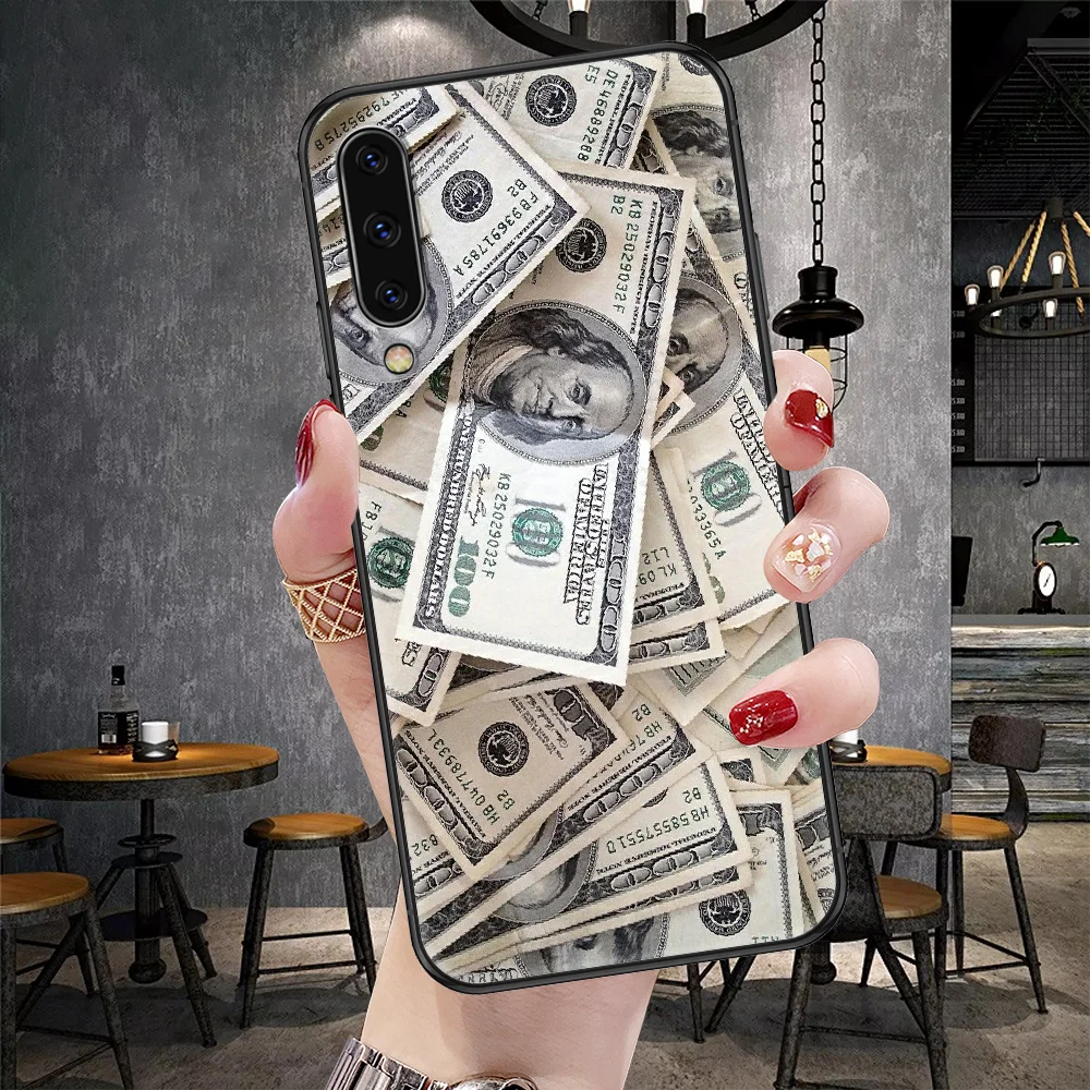 Money Banknote Dollar Phone Case For Samsung Galaxy A10 A12 A20E A21S A30 A32 A40 A50 A51 A52 A70 A71 A72 A5 A6 A7 2016 20 black silicone case for samsung Cases For Samsung