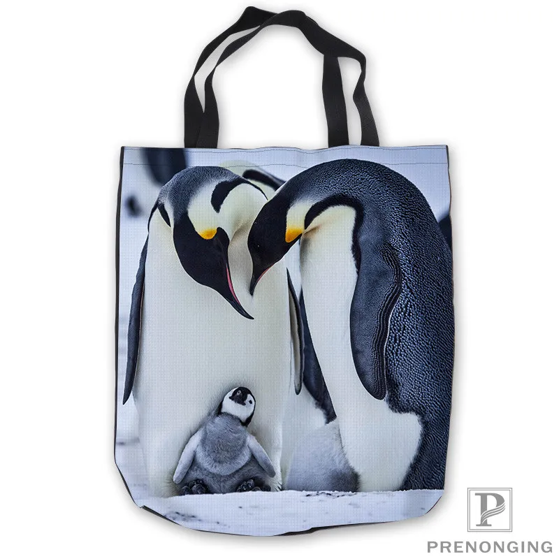 

Custom Canvas Cute-Penguin-Jumping Tote Shoulder Shopping Bag Casual Beach HandBag Daily Use Foldable Canvas #180713-03-46.5