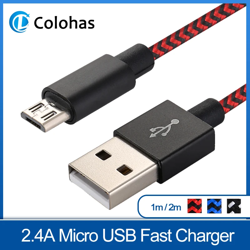 

1m 2m Micro USB Cable for Xiaomi Redmi Note 5 Pro 4 Reversible Micro USB Fast Charger Data Cable for Samsung S7 Mobile Phone