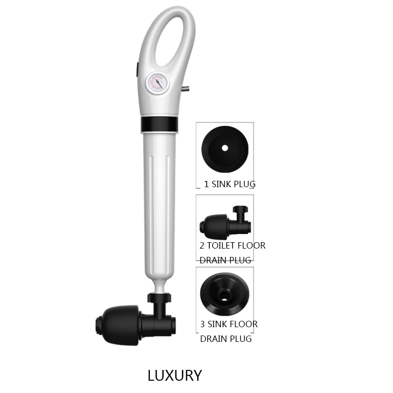 

Toilet Dredge, High Pressure Inflatable Plunger Pump Kit Pneumatic Toilet Pipe Blockage a New Type Of Drainage Tool