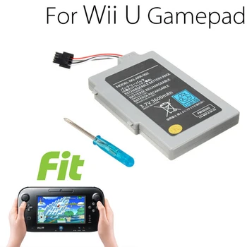 

3.7V 3600mAh Rechargeable Battery for Wii-U Controller Gamepad Backup Battery Pack for Wii-U Joystick Battery with Screwdriver