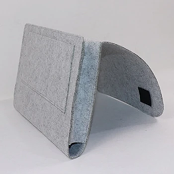

1pc Hanging Sofa Felt Bedside Storage Bag Phone Book Remote Pouch Holder Cases Home Organization Bedroom Desks
