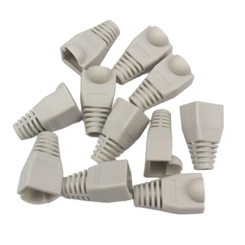 Cat5 CAT5E RJ45 Шапки разъем Вилки Ethernet сетевой кабель натяжения сапоги гнездо загрузки