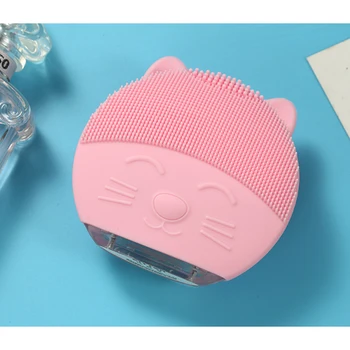 

Ultrasonic Vibration Deep Pore Anti Wrinkle Cleaner Mini Electric Waterproof Facial Clean Brush Soft Silicone Face Massager