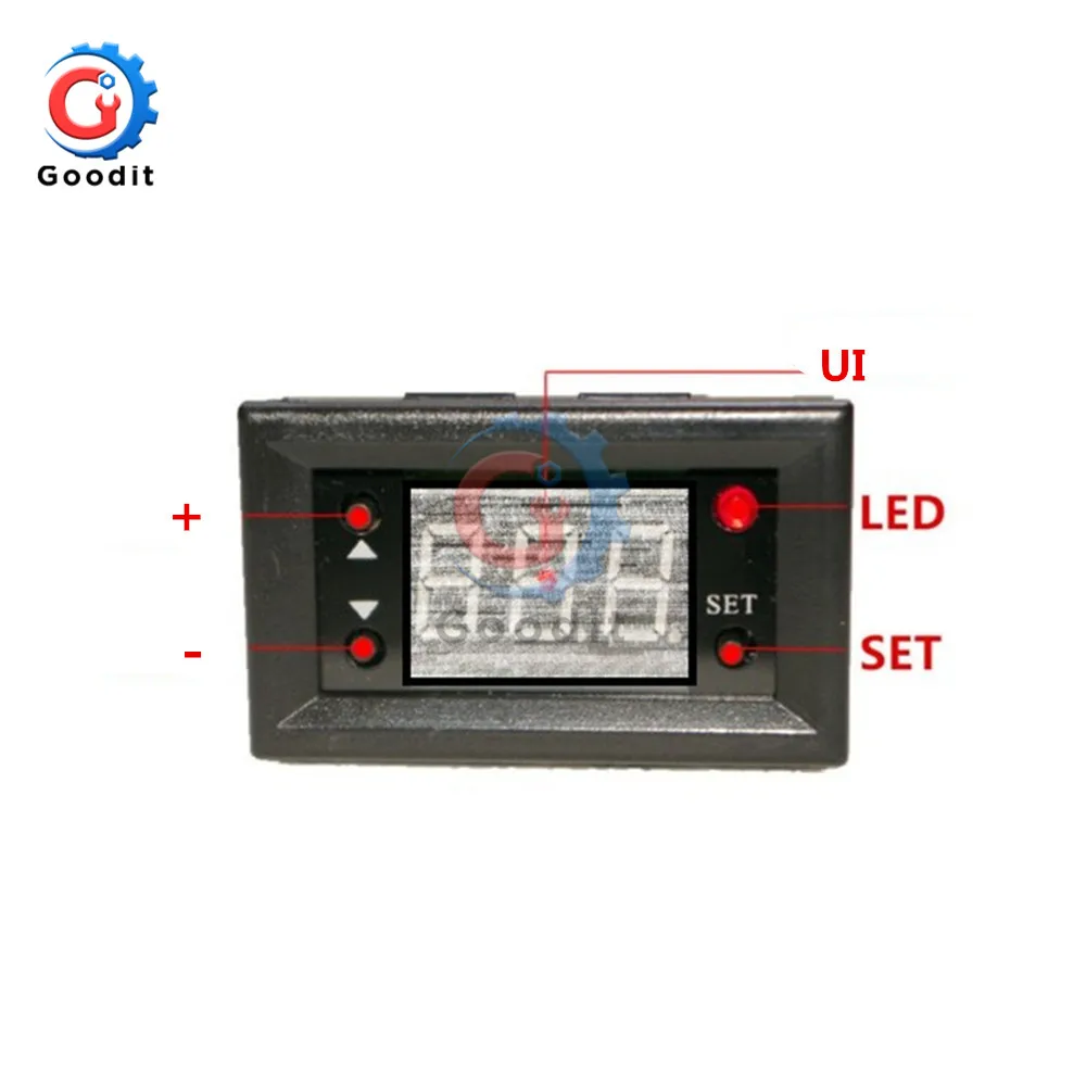 W1218 DC 12V светодиодный цифровой термостат регулятор температуры термометр Монитор