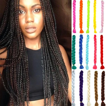 

DIANQI braiding hair 95cm long synthetic jumbo braid 165g crochet braid hair extensions braiding hair