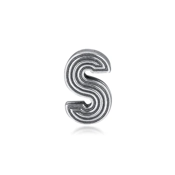 

Original 925 Sterling Silver Bead Charm Reflexions Letter S Clip Lock Stopper Beads Fit Pandora Bracelet Bangle Diy Jewelry