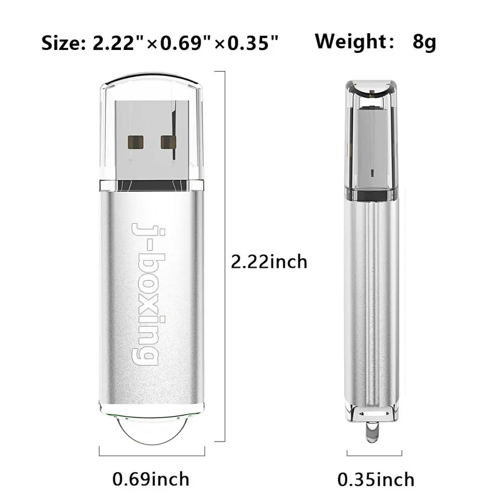 J-бокс Серебряный 16 Гб USB флеш-накопитель прямоугольная флеш-карта памяти Флешка для хранения большого пальца для компьютера ноутбук Mac планшет подарок
