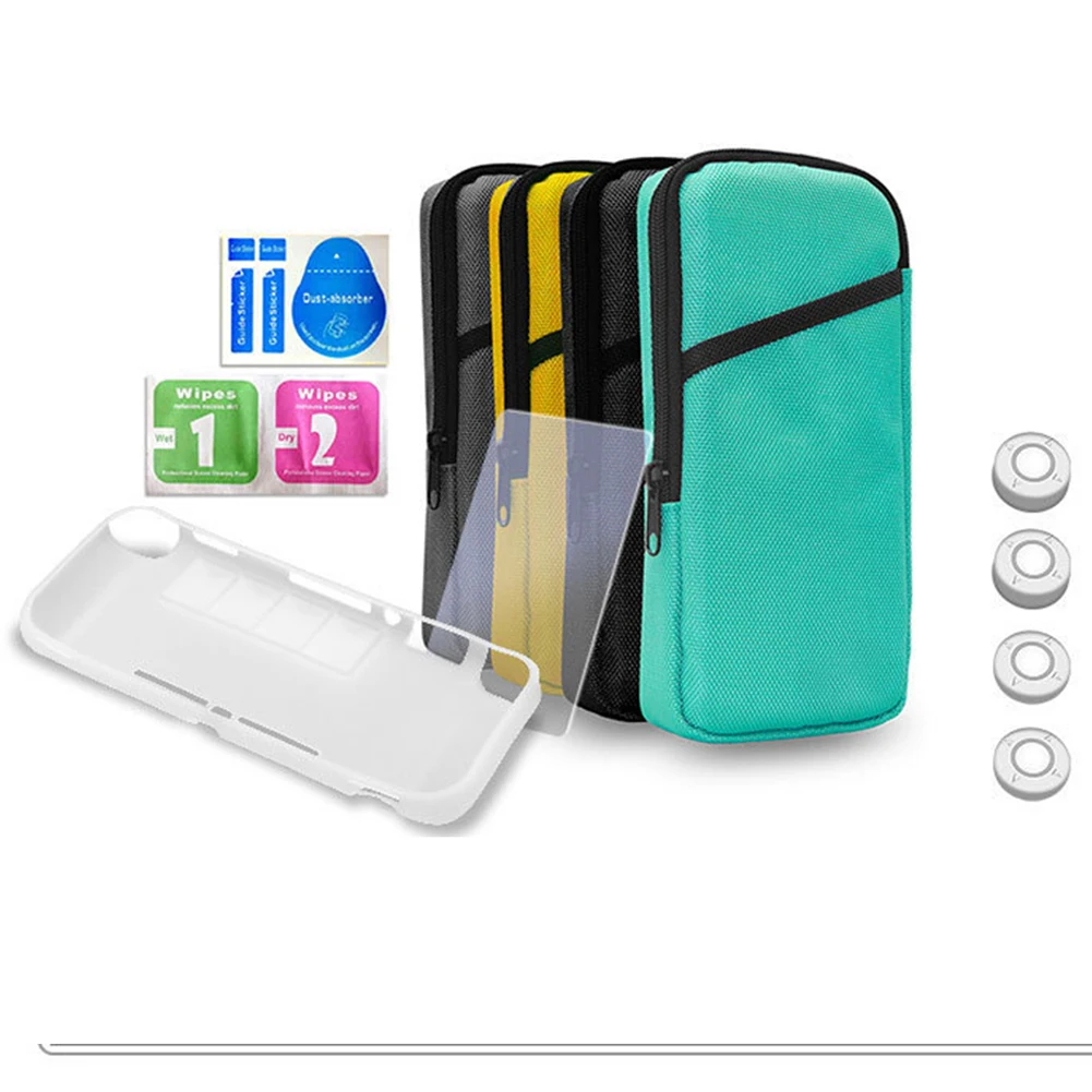 Чехол для переноски, переносная сумка для хранения, набор для kingd Switch Lite, чехол для игровой приставки, закаленная стеклянная крышка, защита от потери