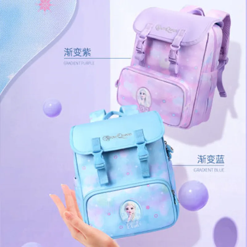 Disney Frozen Kindergarten Girl Backpack Primary Student Shoulder Orthopedic Bag  Age 4-9 Years Birthday Gifts Mochila Escolar