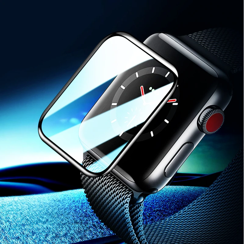 

Screen Protector for apple watch SE/6/7/5/4/3/2 iwatch 44mm 40mm 42mm 38mm 3D Curved Anti-Scratch Anti-Bubble protective glass