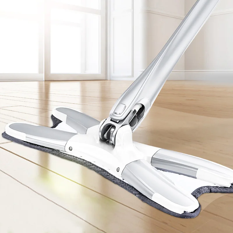 

Hand Wash Free Flat floor mops Manual X type mop with Microfiber pads replace for house cleaning kitchen cleaning tools