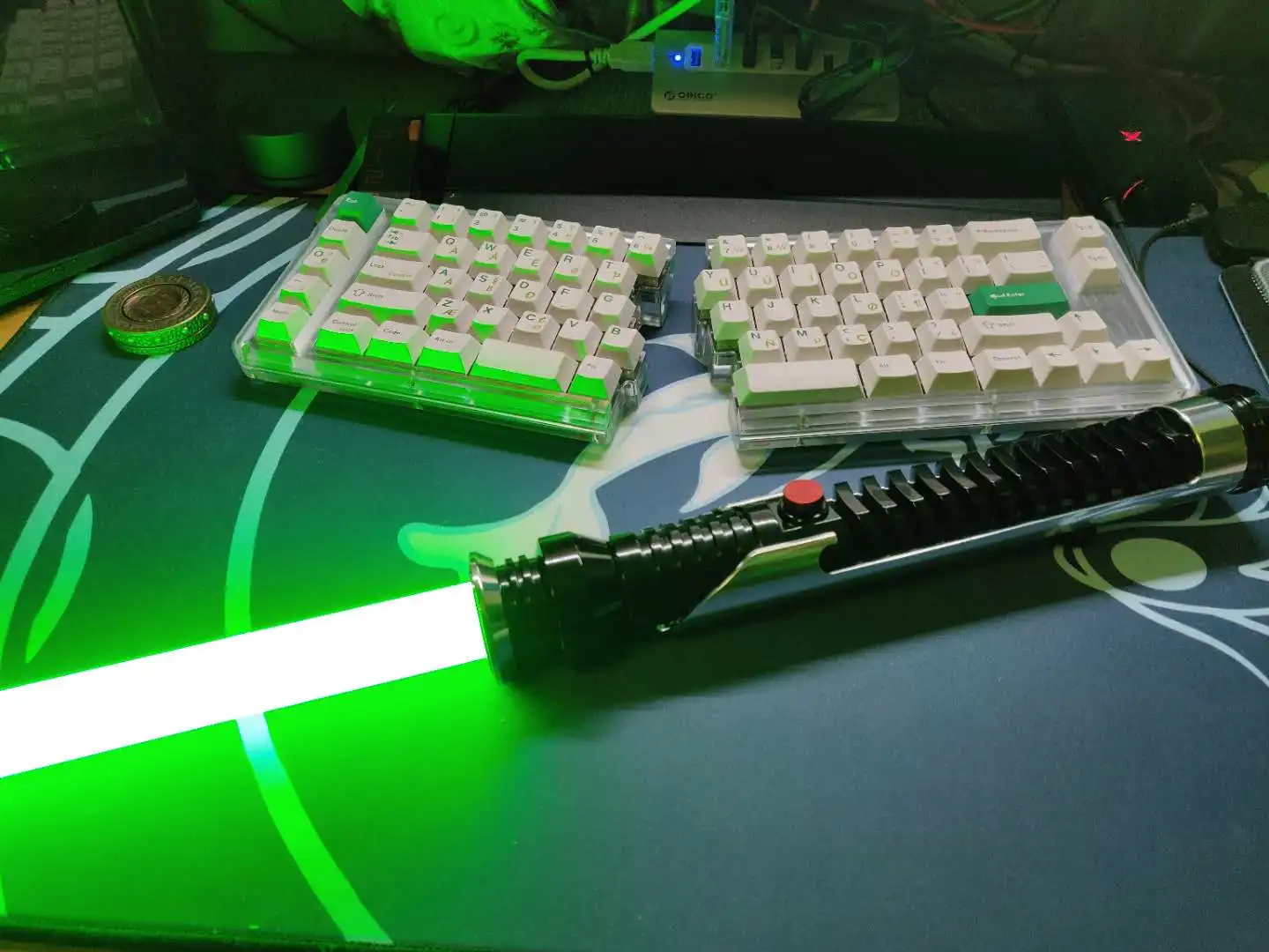 Плавный поворотный пиксельный световой меч Qui Gon Jin Proff2.2 звуковая плата может