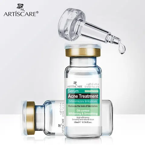 Anti Acne Essence Serum 2PCS Face Care Acne Treatment Blackhead Whitening and Shrink Pores Moisturizer Hyaluronic Acid