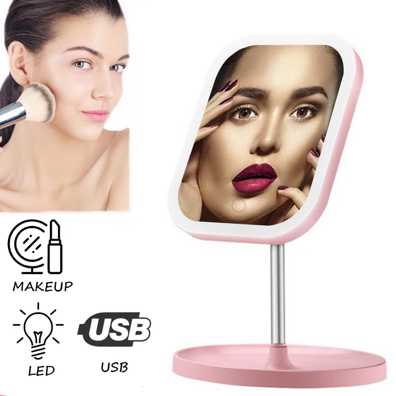 Usb Rechargeable Makeup Mirror Light With 3 Modes Natural Led Daylight
