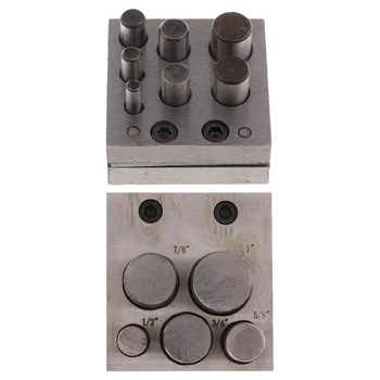 

12 Holes 6-25mm Circle and Round Disc Cutter Set Jewelry Making Metal Cutting Forming Pendant Charm Coin Punch Tools
