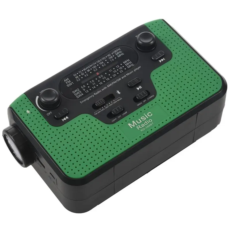 ABGN горячее-портативное наружное радио FM с Bluetooth Mp3 плеером рукоятка Солнечная аварийная радио солнечная радио мир приемник с F