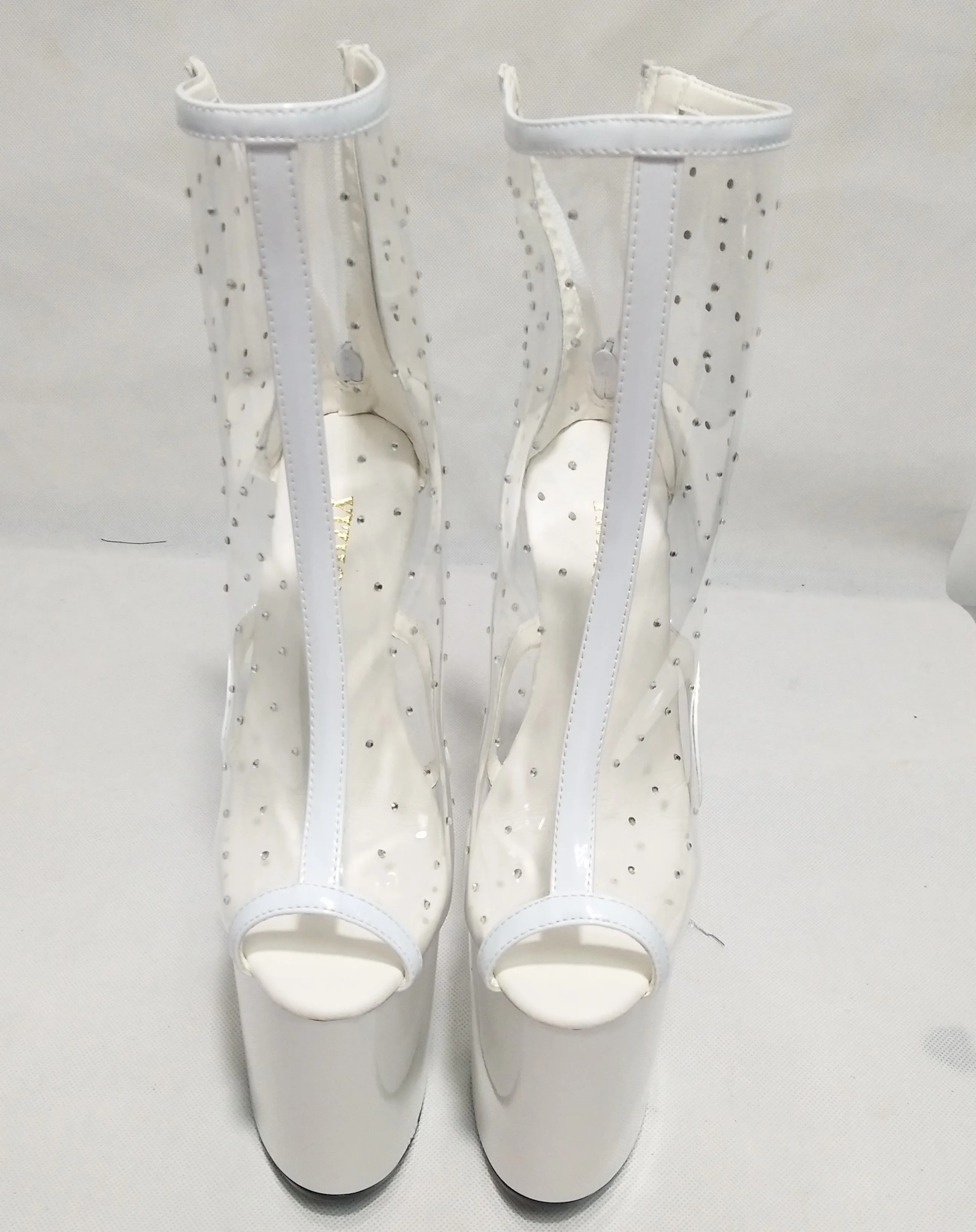 Black lace seduction, low - cut boot, 15cm ultra high heel watertight night club lap-dancing small Dance Shoes