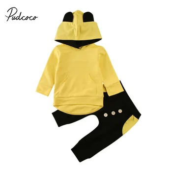 

Boutique Kids Clothing Autumn Spring Baby Girls Set Long Sleeve Hooded Tops + Pants Tracksuit Children Clothes Outfit Tracksuit