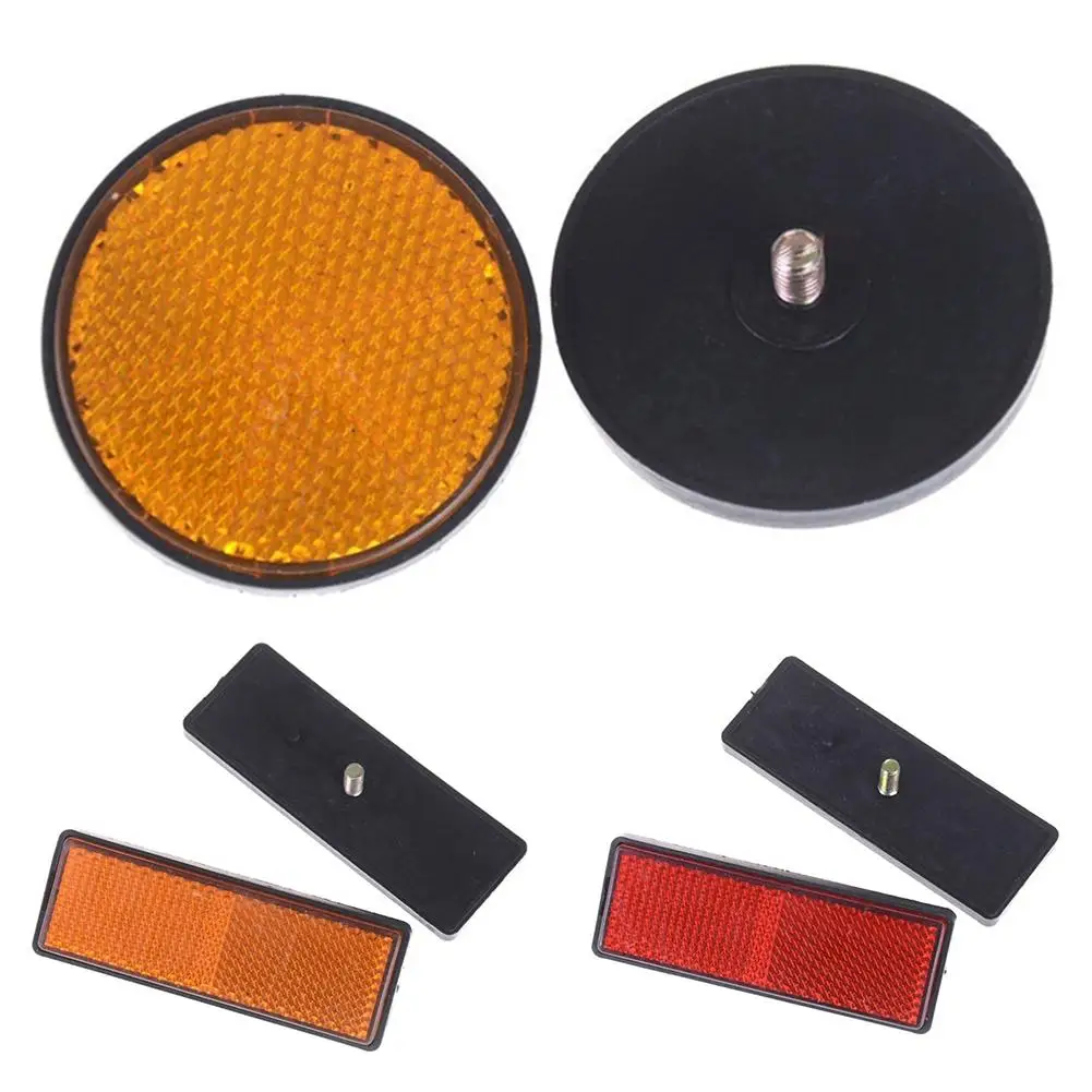 Tornillo redondo rectangular para coche, motocicleta, bicicleta, caravana, camión, Reflector de seguridad, 2 uds.