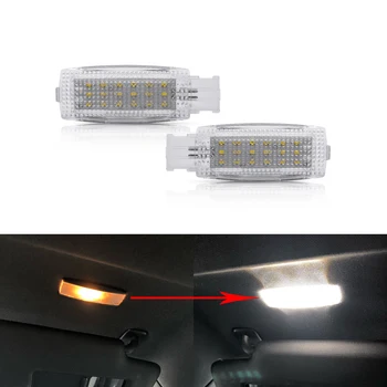 

2x White Car Interior Vanity Mirror Visor Reading Lamps For Golf 5 6 Plus EOS Passat SKODA Superb2 Scirocco For Seat Alhambra