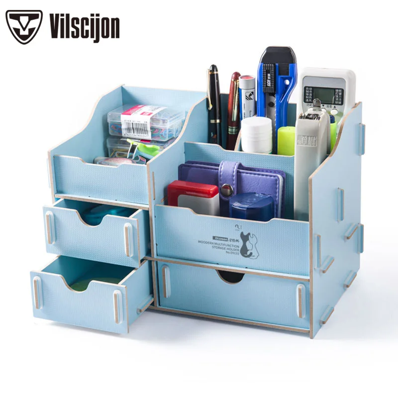 

Magazine Organizer Multi-function DIY Cosmetic Organizer Desk accessories File Tray Bookends Holder Office Organizer Vilscijon