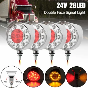 

1/2/4pcs LED Double Side Marker Light Turn Signal Indicator Lamps Rear Brake Stop Lighting For Truck Trailer Lorry Bus