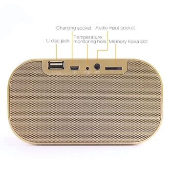 

New Multifunction LED Livingroom Alarm Clock Portable WIFI Mini Subwoofer Speaker Mirror Function balck/gold/grey