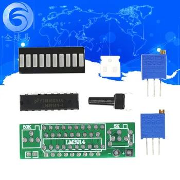 

1 PCs DIY LM3914 Power Indicator 12V Battery 3.7V Lithium Battery Power Level LED Indicator Metering Display Board