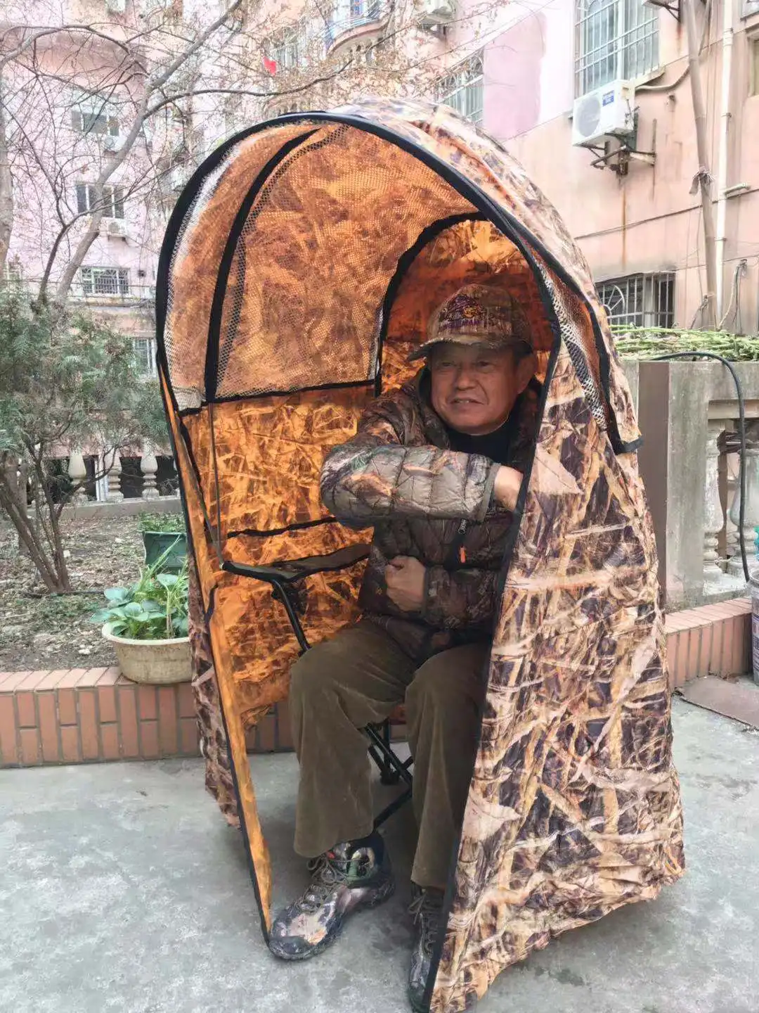 Открытый бионический одиночный охотничий тент