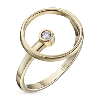 

Yellow gold ring with a diamond e0301kts01206050