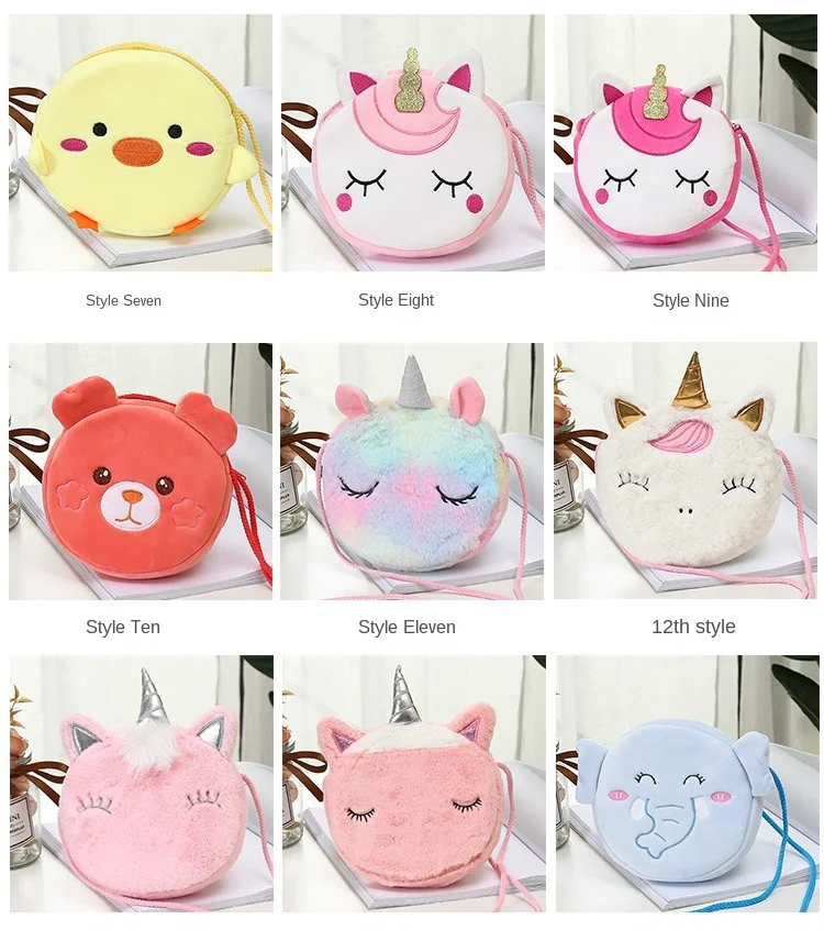 Plush Unicorn Shoulder Bag